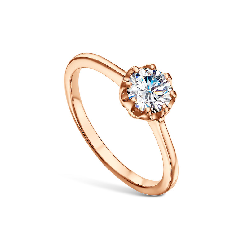 Серебряное кольцо с муассанитом