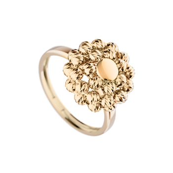 Серебряное кольцо в золочении «Дорика» 11-5156