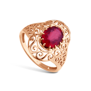 Серебряное кольцо с рубином