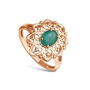 Серебряное кольцо с изумрудом