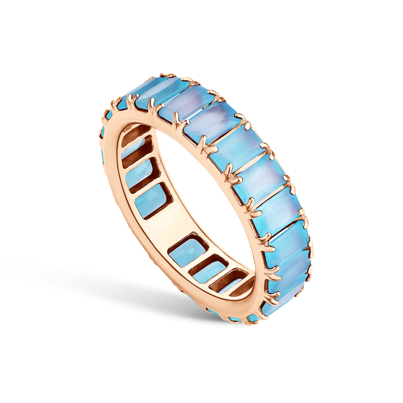 Серебряное кольцо «Калеа» с халцедонами