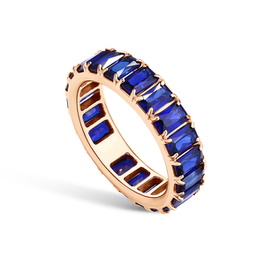 Серебряное кольцо «Калеа» с сапфирами