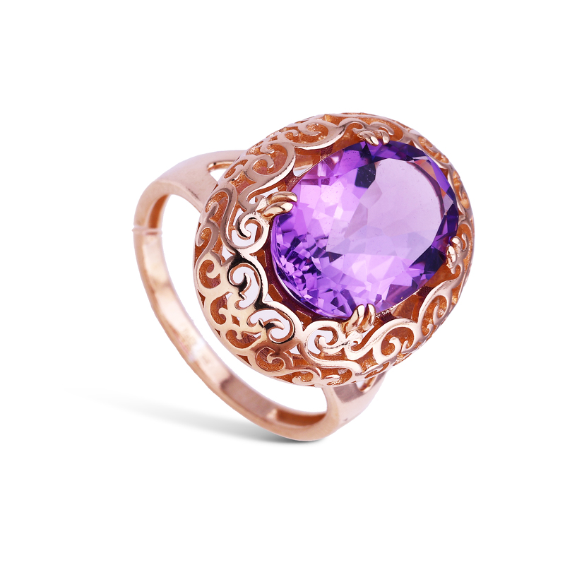 Серебряное кольцо с аметистом
