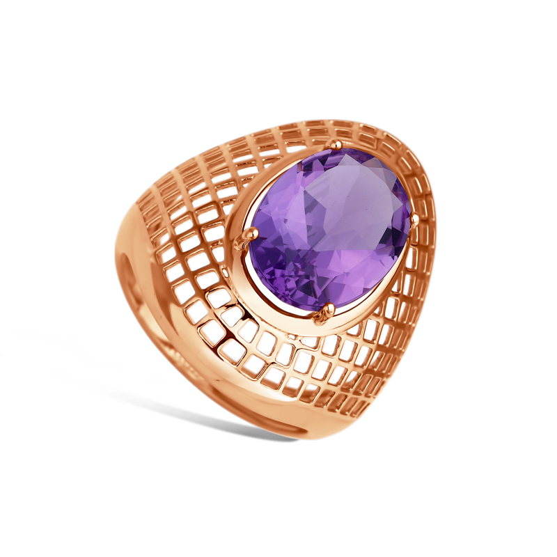 Серебряное кольцо с аметистом