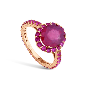 Серебряное кольцо с рубинами