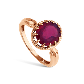 Серебряное кольцо с рубином