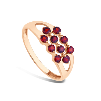 Серебряное кольцо с гранатами