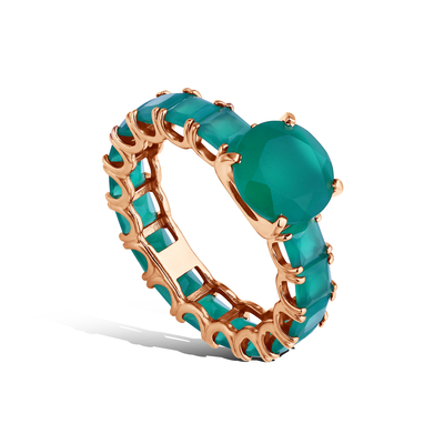 Серебряное кольцо с агатами