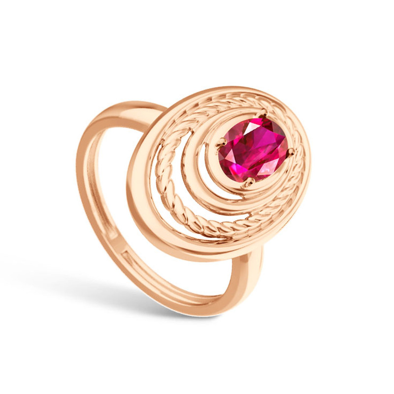 Серебряное кольцо с рубином