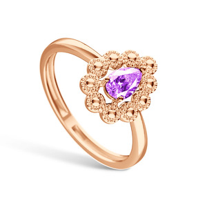 Серебряное кольцо с аметистом