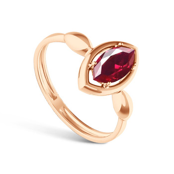 Серебряное кольцо с рубином