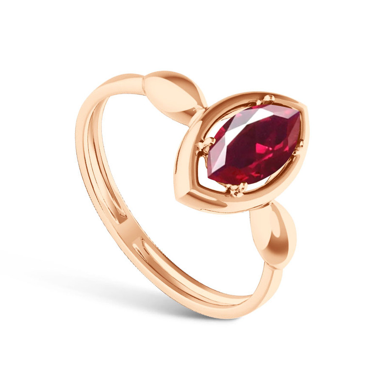 Серебряное кольцо с рубином