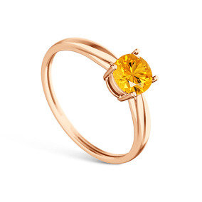 Серебряное кольцо с цитрином