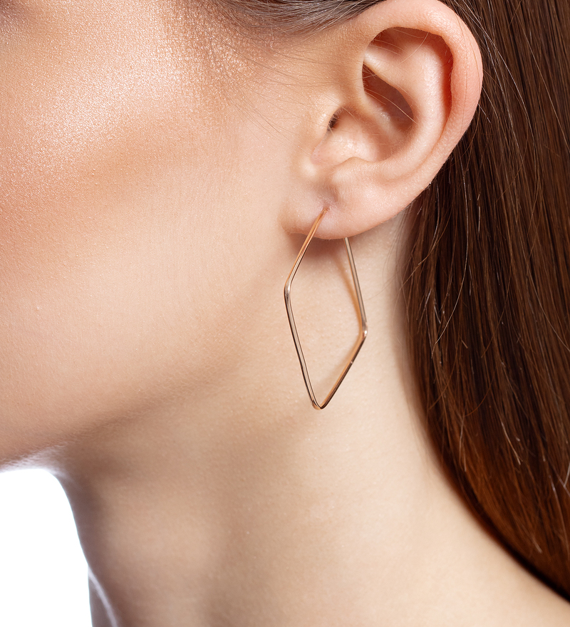 Серебряные серьги-конго «б/к»