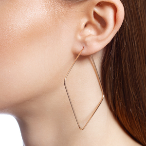 Серебряные серьги-конго «б/к»