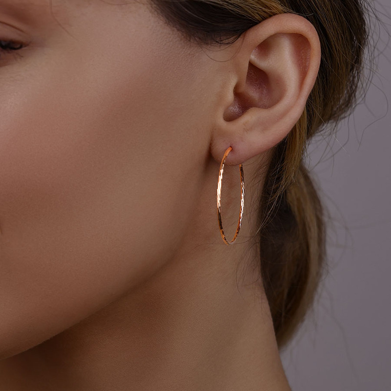 Серебряные серьги-конго «б/к»