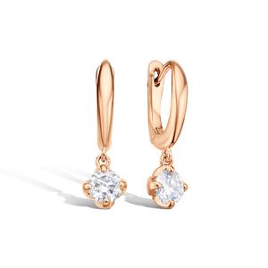 Серебряные серьги с муассанитом