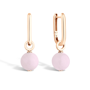 Серебряные серьги с кварцем