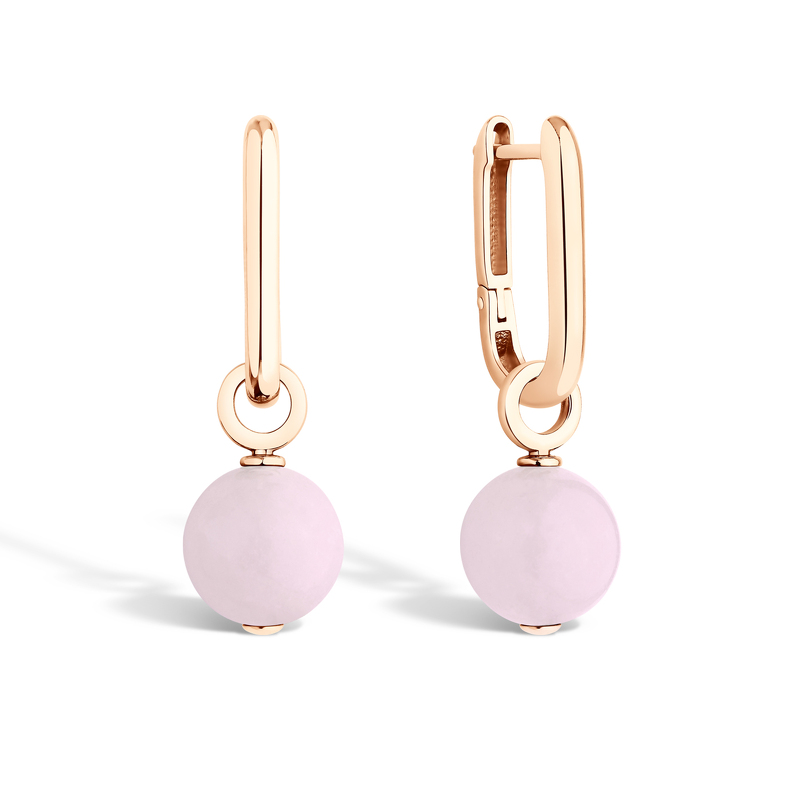 Серебряные серьги с кварцем