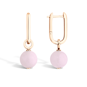 Серебряные серьги с кварцем