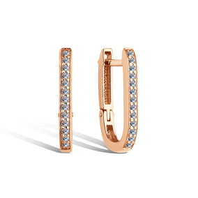 Серебряные серьги с фианитами