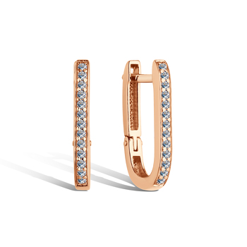 Серебряные серьги с фианитами