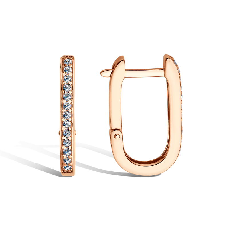 Серебряные серьги с фианитами