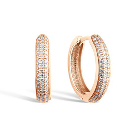 Серебряные серьги с фианитами