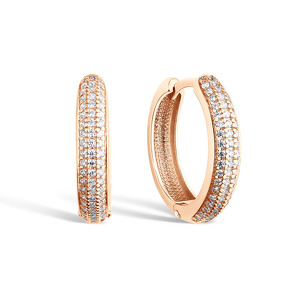 Серебряные серьги с фианитами