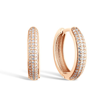 Серебряные серьги с фианитами