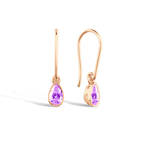 Серебряные серьги с аметистом