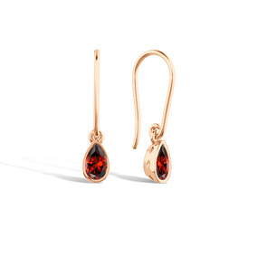 Серебряные серьги с гранатом