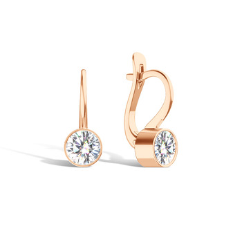 Серебряные серьги с муассанитом