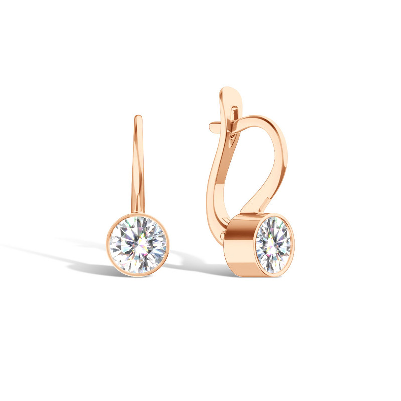 Серебряные серьги с муассанитом