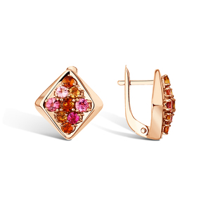 Серебряные серьги с турмалинами