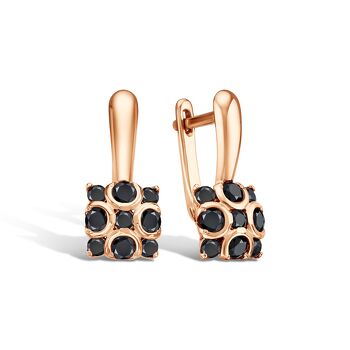 Серебряные серьги с шпинелями