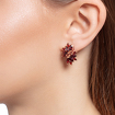 Серебряные серьги с гранатами