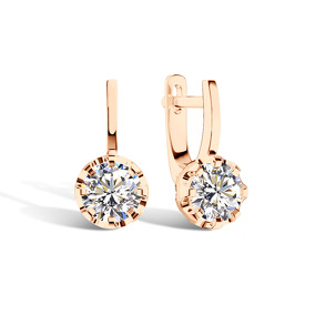 Серебряные серьги с муассанитом