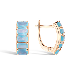 Серебряные серьги с халцедонами