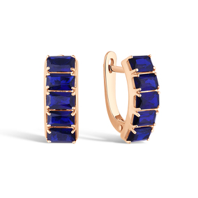 Серебряные серьги с сапфирами