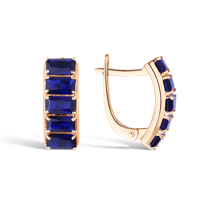 Серебряные серьги «Калеа» с сапфирами