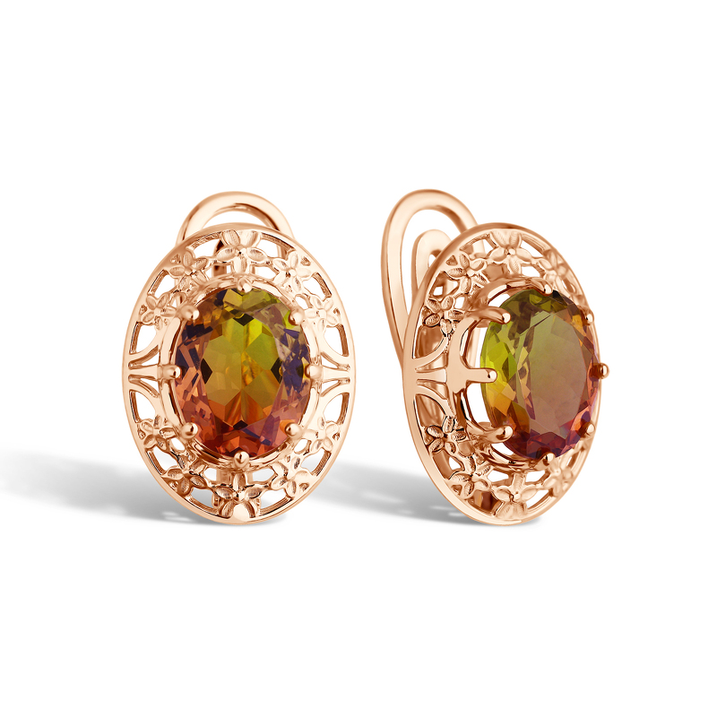 Серебряные серьги с султанитом