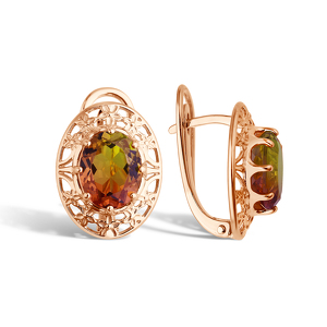 Серебряные серьги с султанитом