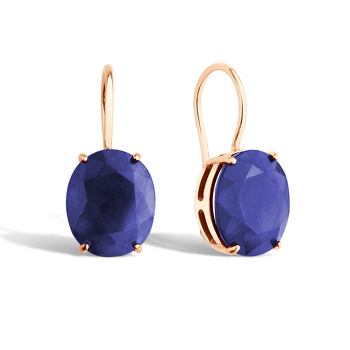 Серебряные серьги с сапфиром