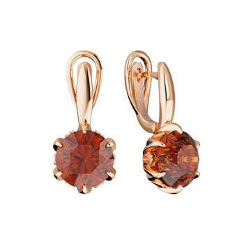 Серебряные серьги с янтарем