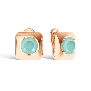 Серебряные серьги с халцедоном