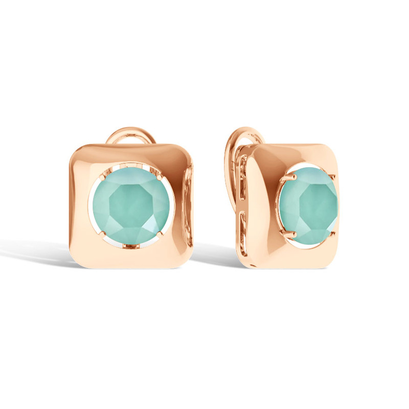 Серебряные серьги с халцедоном