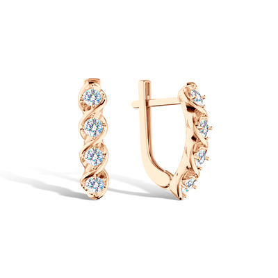 Серебряные серьги с муассанитами