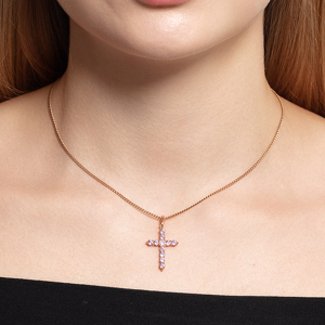 Серебряный крест с аметистами