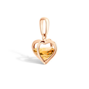 Серебряная подвеска с цитрином